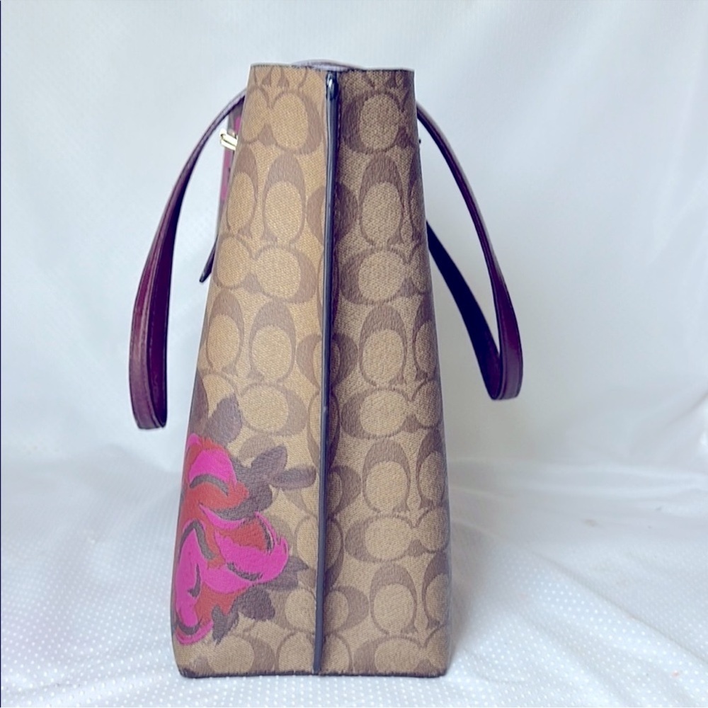 Coach Mollie Floral Tote Bag with Signature Style - Picture 6 of 14